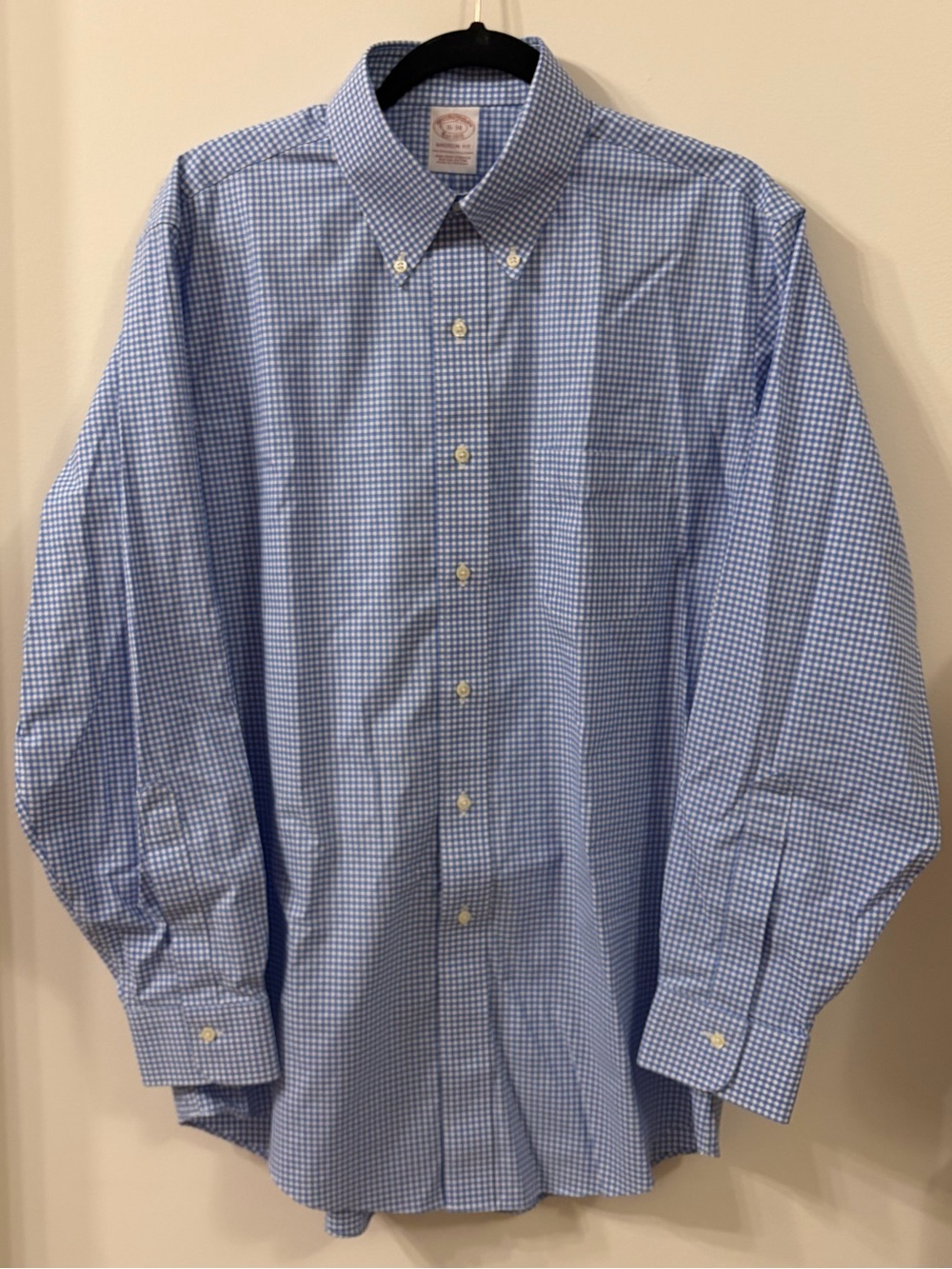 Brooks Brothers Men’s Long Sleeve Non Iron Button-Down Gingham Dress Shirt 16-34